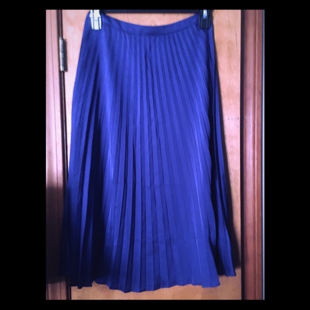 Royal blue Pleated Skirt